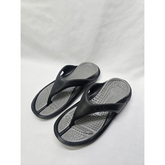 Crocs Womens Athens Sandal Size 6 Black/Gray Thong Flip Flop Slide Shoes Unisex - Picture 5 of 8